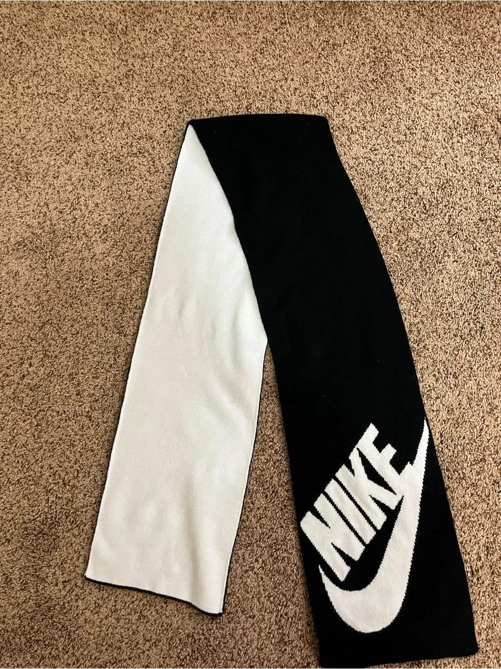 Nike Black and White Kids Logo Scarf